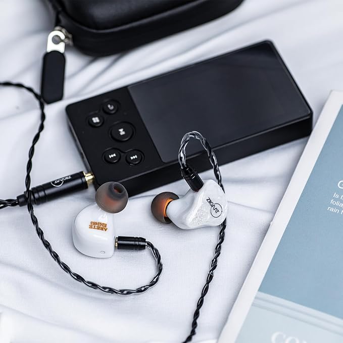 Linsoul ZiiGaat x Fresh Reviews Arete in Ear Monitor, 1DD+4BA Hybrid Earphone IEM, Wired Gaming Earbuds, Studio Monitor Tunning, with Detachable IEM Cable for Musician Audiophile (White)