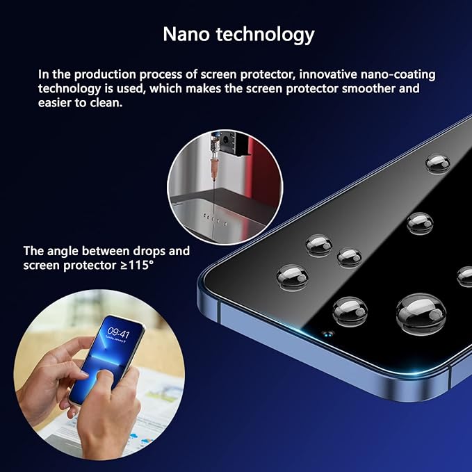 Blue Light Screen Protector for iPhone 12/12 Pro, (6.1") HD Anti Blue Light Blocking Tempered Glass Film, Eye Protection, Case Friendly, No Bubble,with Easy Installation Kit, 2 Pack