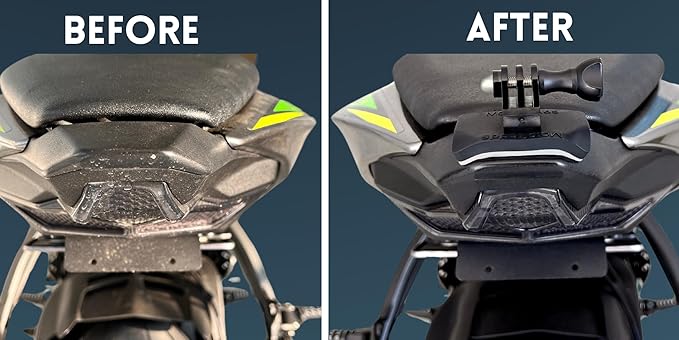 Flex Classic Flexible Adhesive Action Camera Mount for Motorcycle windscreens, MX Visor Peaks, Helmets, fairings, cowls, and More! Compatible with GoPro, Insta360, DJI, Sugru, and More