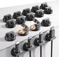 18-Pack Magnetic Cable Clips [1S Snap-On] Cord Holder, LISEN Office Desk Organizers and Accessories with 9 Extra Strong Adhesive Pads, Wire Organizer for Nightstand, Home, Wall, Car, Desktop