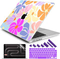 DONGKE for M4 MacBook Pro 16 Inch Case 2024 2023 2021 A3403 A3186 M3 A2991 M2 A2780 M1 A2485 Pro/Max Chip, Plastic Hard Shell Case & Keyboard Cover for Mac Pro 16 with Touch ID, Power Florals