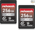 Pergear 256GB CFexpress 4.0 Type A Memory Card (2-Pack),Up to 1780MB/S Read Speeds,USB4.0(PCIe 4.0),Raw,8K 30P Record,Compatible for Sony Camera,ILME-FX3,ILME-FX6,ILME-FX30(Black Silver Master Series)
