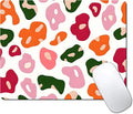 Colorful Abstract Leopard Custom Mouse Pad with Non-Slip Rubber, Small Square Design for Wireless Laptop & Computer Mouse Pads for Desk, 9.5 x 7.9 inch Smooth Surface for Gaming & Office