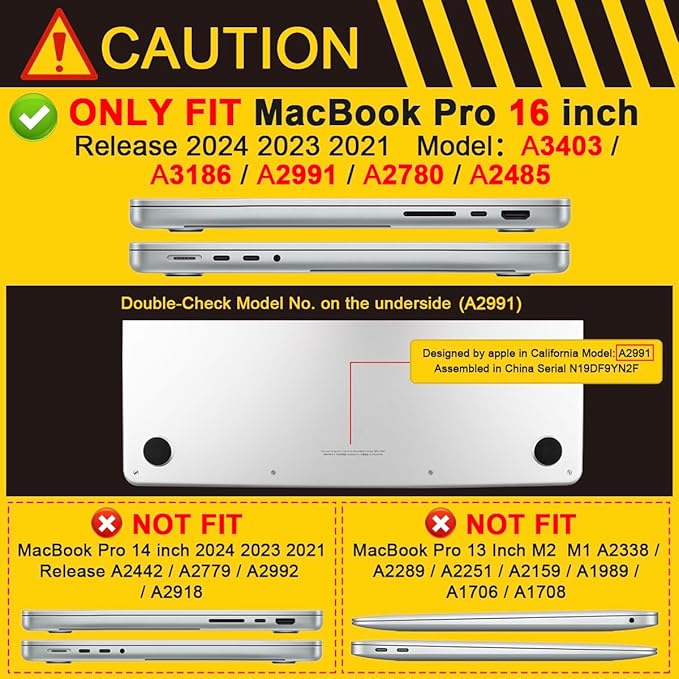 Batianda Compatible with New MacBook Pro 16 inch Case 2024 M4 Chip 2023 2021 Release with M3 M2 Pro Max, Heavy Duty Protective Plastic Hard Shell with Fold Kickstand & Keyboard Cover Protector, Blue