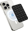 GONEZ Magnetic Suction Cup Phone Mount for MagSafe Case, Removable Silicone Sticky Grip for iPhone 12/13/14/15/16, Hands-Free Selfies and Videos for TikTok & Instagram Influencer/Creator, Black