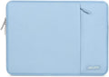 MOSISO Laptop Case 14 inch, 14 inch Laptop Sleeve Compatible with HP Lenovo Dell ASUS Acer, HP Stream, Dell Latitude, Lenovo IdeaPad, Polyester Vertical Computer Sleeve Bag with Pocket, Air Blue