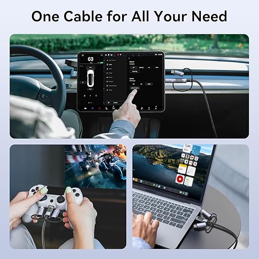 Multi Charger Cord 6 in 1 USB Cable Fast Charging Cable - PD 60w USB c Multi Fast Charging Cable with Led Display - 6 ft USB C/A to Type C/Phone/Micro Charger Cable Com patible with Phone/Laptops