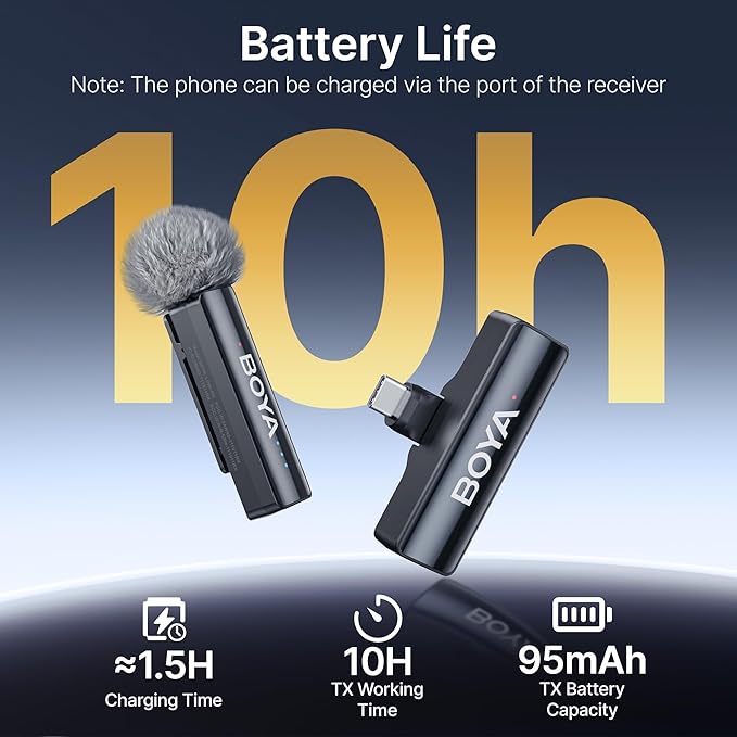 BOYA BOYALINK 2 A1 (1TX+3RX Adapter) Wireless Lavalier Microphone for iPhone Camera Android, Clip on Mic, 48 KHz 24 Bit, 6mm Mic, 1000ft, Noise Cancelling, Mini Lapel Mic USB-C/Lightning/3.5mm TRS