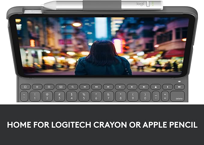 Logitech Slim Folio Keyboard Case for iPad (10th gen & A16) with Integrated Bluetooth Wireless Keyboard