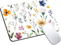 Mouse Pad, Cute Wildflowers Flowers Mouse Pads for Desk, 9.5" x 7.9" Non-Slip Rubber Base Computer Mousepad with Women, Portable Square Design for Wireless Mouse and Pad Laptop Office & Travel