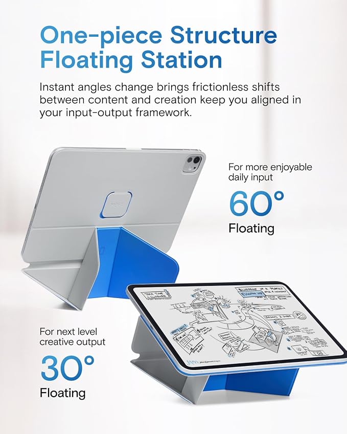 MOFT Dynamic Folio Case for iPad Pro 11-inch(2nd/3rd/4th Generation, 2020/2021/ 2022), Silm Magnetic Stand Case with 20+ Viewing Angles, Auto Wake/Sleep,Cement x Sapphire