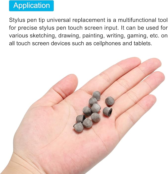 MECCANIXITY 6pcs 7mm Stylus Pen Fine Tips Conductive Fiber Capacitive Touch Screen Pens Tip Universal Replacement