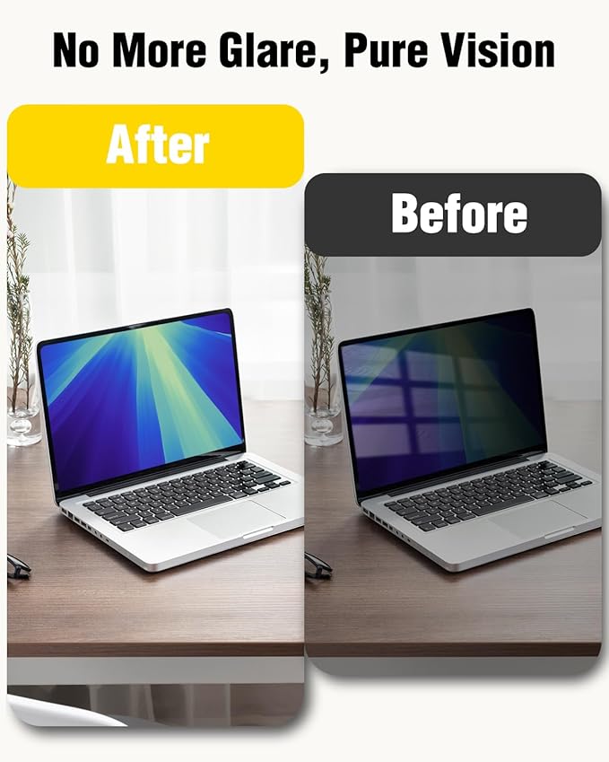 F FORITO Magnetic Privacy Screen Protector Compatible with MacBook Pro 16 inch (2021-2024, M1, M2, M3, M4 Pro/Max), Removable 360° Anti Peeping Anti Blue Light Anti Glare Laptop Privacy Shield