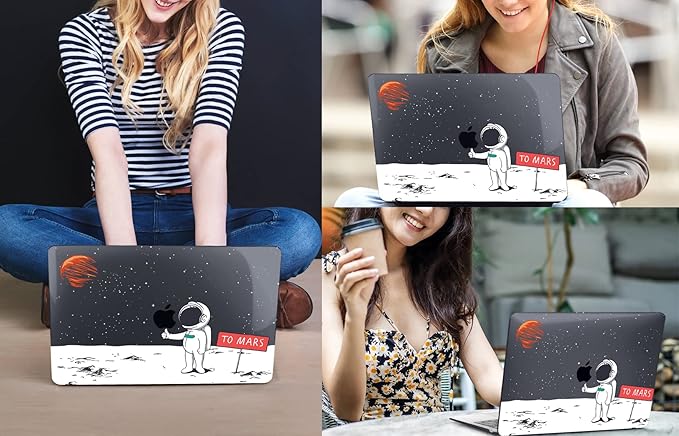 CISSOOK Compatible with MacBook Pro 13 inch Case 2025-2020 Release M2 Chip A2338 M1 A2251 A2289, Astronaut Hard Shell Case for MacBook Pro 13 Inch with Touch Bar, Space Themed Mars