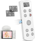 Remote Control for Sony Camera,USB-C Rechargeable Wireless Shutter Release with OLED Screen for ZV-1, ZV-E10,ZV-1F, A6100, A6400, A6700,A7IV,RX100 VII,A9,A9 II,Replace RMT-P1BT (White)