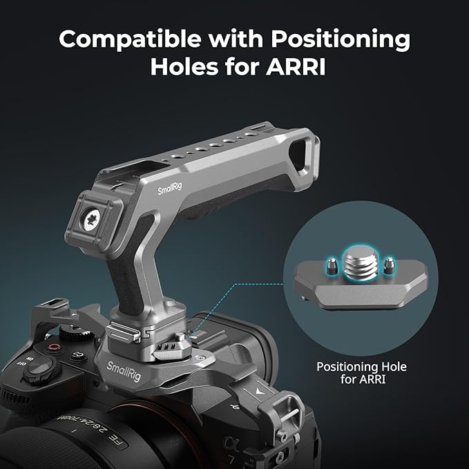 SmallRig Quick Release Top Handle with Quick Release Slider, Two-Way Smooth Installation, Ergonomic Design, 15kg Max. Load, Built-in Multiple Mounting Points, HawkLock H21-4483