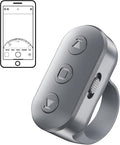 Phone Camera Ring Remote Control with Zoom in/Out, Rechargeable Shutter with Front/Rear Camera Switch for iPhone Android iPad, Hands Free Remote Ring for Photo & Video Recording Content Creator