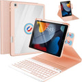 Keyboard Case for iPad 9th/8th/7th Generation-10.2 inch 2021/2020/2019, iPad Pro 10.5-inch, iPad Air 3 Gen Case with Backlit Keyboard, 360° Rotatable Detachable Folio with Pencil Holder (Pink)