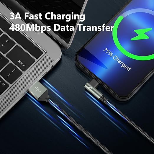 iPhone Charger 10FT,3Pack 90 Degree Charging Cable, [Apple MFi Certified] Long Lightning Cable Fast Charging Cord Compatible for iPhone 14/13/12/11/Pro/Max/Mini/X/Plus/8/7/6/5S/SE/Plus/iPad (10FT)