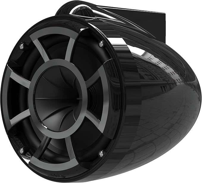 wet sounds Rev 8 Black V2 Revolution Series 8" Black Tower Speakers w/X-Mount