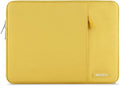 MOSISO Laptop Case 13.3 inch, 13-13.3 inch Laptop Sleeve Compatible with MacBook Air/Pro 13 / Pro 14, HP Dell ASUS Lenovo Notebook, Polyester Vertical Computer Sleeve Bag with Pocket, Yellow