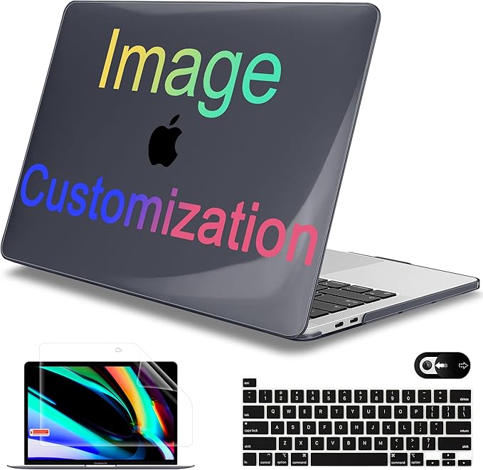 Mektron Custom Personalized Photo for MacBook Pro 13-inch Case 2022 2021 2020 Release A2338 M2 M1 A2289 A2251, Printed Plastic Hard Shell Cover for New MacBook Pro 13.3-inch Touch Bar Fits Touch ID