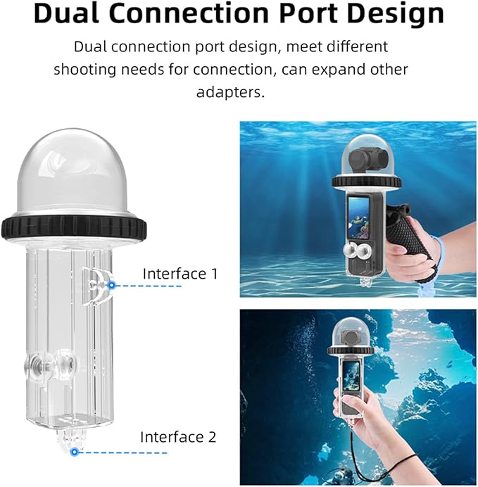 Generic 40M/131FT Dive Case Compatible for DJI Osmo Pocket 3 Waterproof Case Protective Underwater Diving Housing Cover Shell with Accessories for Osmo Pocket 3 Action Camera