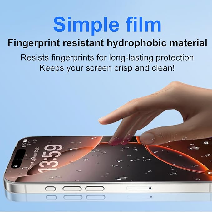 OneFish Full Edge Coverage Tempered Glass Screen Protector for IPhone 15 Pro 6.1 inch, 2 Pack Edge Reinforcement, Self-Aligning Installation, Case Friendly HD Screen Protectors