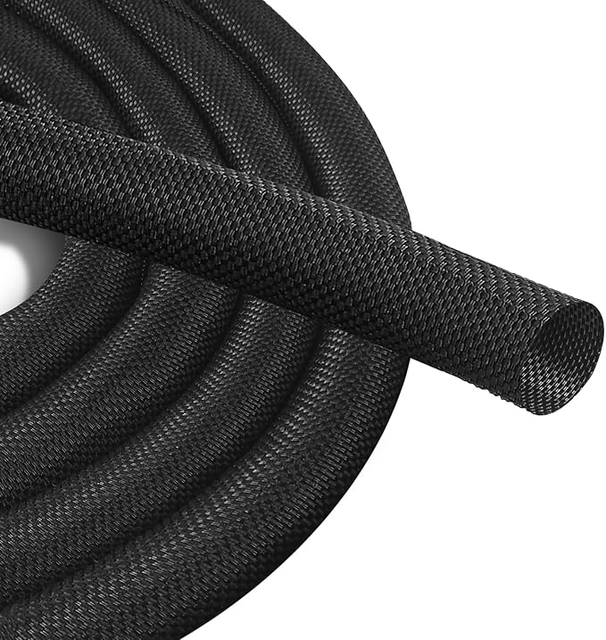 Secbolt Cord Protectors from Pets No Chew, 10ft - 1 inch Ultra Durable Cord Covers for Pets, Bite-Resistant Cable and Wire Protector for Cats, Dogs, Rabbits - Black