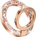 GVIEWIN Magnetic Phone Ring Holder, Compatible with MagSafe Phone Grip with Adjustable Stand, Magnet Phone Ring Kickstand for iPhone 16 Pro Max/Plus/15/14/13/12 Series/Other Phones, Glitter/Pink Gold