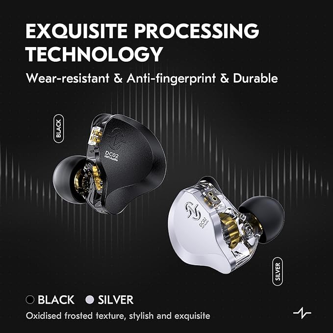 in Ear Monitor Headphones,CCZ DC02 Type-C IEM Earphone Dual Magnetic Circuit DD Wired Headphones,Professional Hifi Earphone,Stereo Sound Gaming Earbuds Headphone,CCZ In Ear Monitor for System
