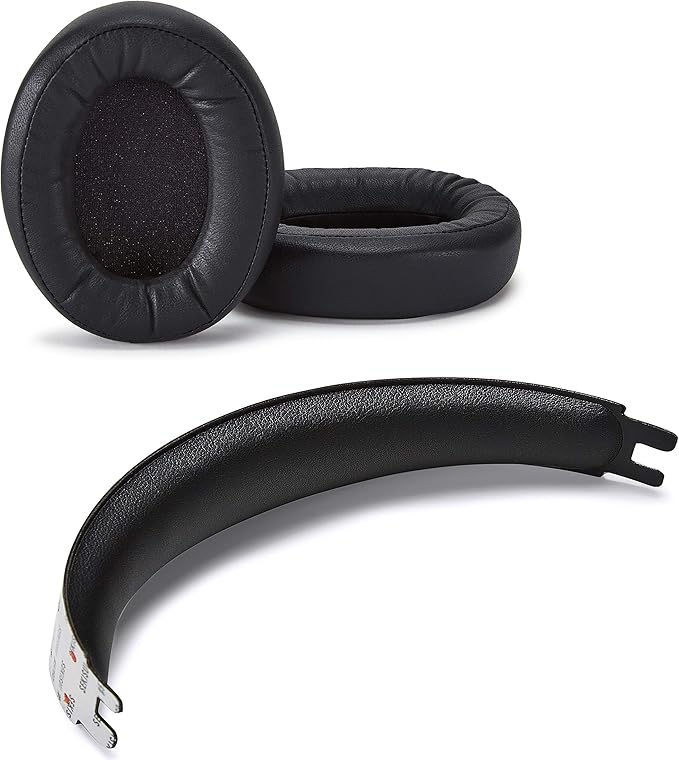 Premium Ear Pads and Headband Compatible with Kingston HyperX Cloud Flight S and Cloud Flight Headphones (Black). Protein Leather | Soft High-Density Foam | Easy Installation