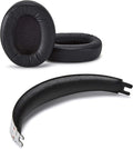 Premium Ear Pads and Headband Compatible with Kingston HyperX Cloud Flight S and Cloud Flight Headphones (Black). Protein Leather | Soft High-Density Foam | Easy Installation
