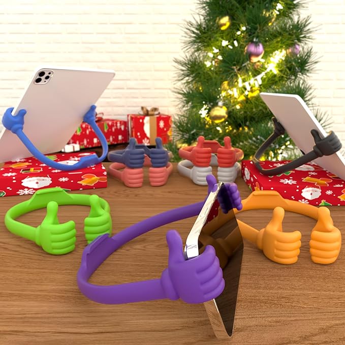 Honsky Cell Phone Stand Holder 2-Pack,Thumbs Up Lazy Phone Stand,Universal Adjustable Flexible Dock for All Phones & Tablets,Cute Stocking Stuffer Gift for Teen Girls,Blue