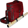 ENHANCE DND Bag - RPG Dungeons and Dragons Accessory Bag with Mini Storage, Mat Holder, Dice Pockets, Suitable for 4-8 Books, Red Dragon, Customizable