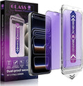 Anti Blue Light Matte Screen Protector for iPhone 17 Pro Max 6.9-Inch, Auto Dust Removal, 9H Tempered Glass, Full Cover, Anti-Fingerprint, Easy Installation, 2 Pack