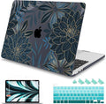Mektron Designed Case for MacBook Pro 16 Inch A2141 Cover 2019 Release 16" with Liquid Retina Display/Touch ID, Plastic Hard Shell with Keyboard Skin & Screen Protector, Dahlia Flower C035