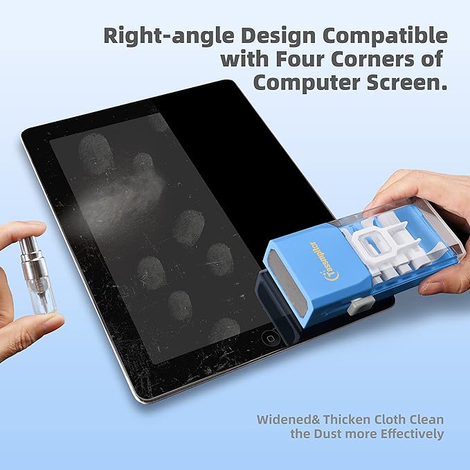 Laptop Cleaning Kit, All in 1 Keyboard Cleaning kit for MacBook iPad iPhone, Compact Keyboard Cleaner with Brush and Spray for Tablet, Airpods, Earbud, Computer Screen, PC Monitor, SkyBlue
