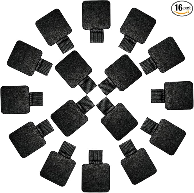 16PCS Notebook Pen Loop Holder,Self Adhesive Leather Pen Holder for notebook,Pencil Elastic Loop Designed for Notebooks,Journals,Calendars,Planners,Tablet Case for School,Office