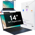 Magnetic Laptop Privacy Screen 14 inch for 16:9 Computer Monitor, 14" Removable Anti Glare Protector Blue Light Filter Shield Compatible with Lenovo Hp Dell Acer Asus Thinkpad Envy Xps