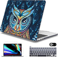 Mektron for MacBook Pro 13-inch Case 2022 2021 2020 Release A2338 M2 M1 A2289 A2251, Printing Plastic Hard Shell Cover with Keyboard Skin for MacBook Pro 13.3-inch Touch Bar Fits Touch ID, Cute Owl