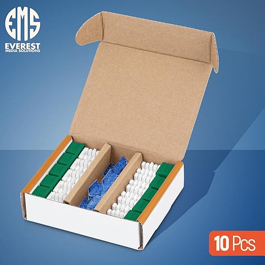 Everest 90° Angled RJ45 Cat5e Keystone Jacks 10-Pack in Green - Slim Profile Female RJ45 Connectors - Cat 5e Keystone Jack - Compatible with 90° Angled Speed Termination Tool - easyJACK (B094WB91H3)