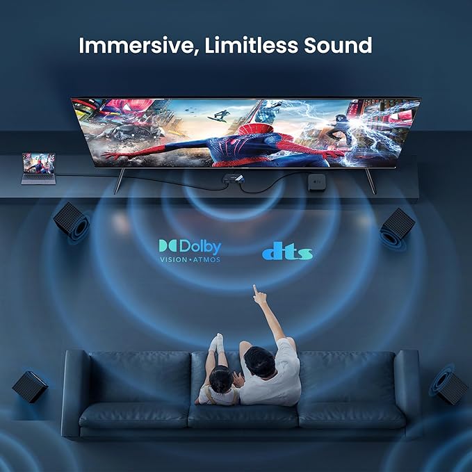 NEWCARE 4K@120Hz HDMI Switch 3 in 1 Out, HDMI 2.1 Splitter 8K@60Hz with 2.6 ft HDMI 2.1 Cable, HDMI Switcher Support 48Gbps, HDR10+, VRR, Dolby, HDCP 2.3, Compatible with PS5/PS4 Xbox TV Projector