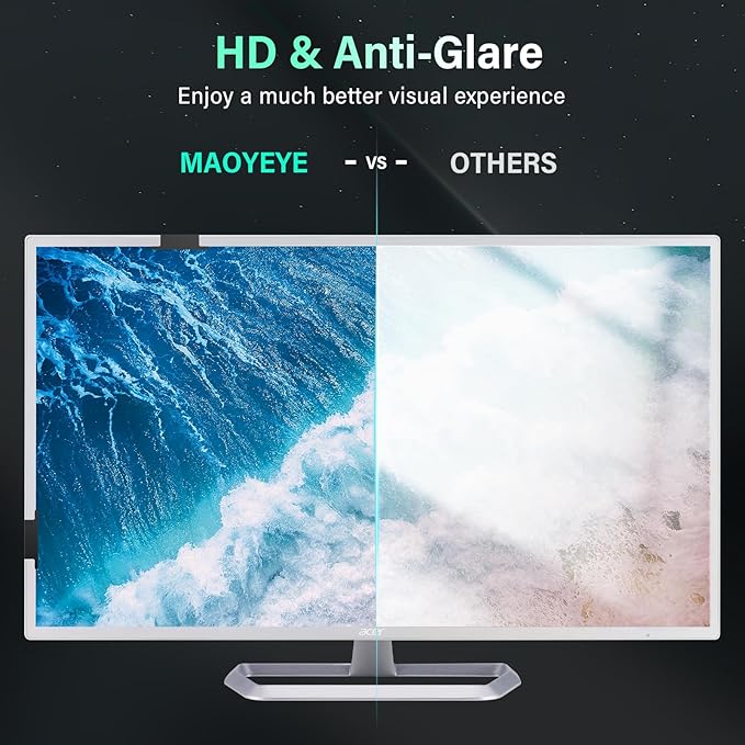 [2 Pack] Magnetic Hanging 21.5 Inch Computer Privacy Screen for 16:9 Aspect Ratio Widescreen Monitor, Eye Protection Anti Glare Blue Light Computer Monitor Privacy Filter, Removable 21.5 in Protector Film