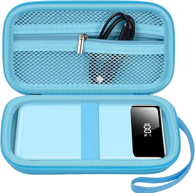 Portable Bank Charger Case for SABANI for Charmast for OHOVIV for VRURC for YILANS for CFIAI for LOVELEDI for RGVOTA for Miday for RONEGN for POIYTL for IAPOS Fast Charging Battery(Blue)