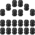 QILIPSU 20pcs 1" NPT Cable Gland Waterproof IP68 Nylon Cable Pass Through Cord Grip Connector Strain Relief Wire Grommet