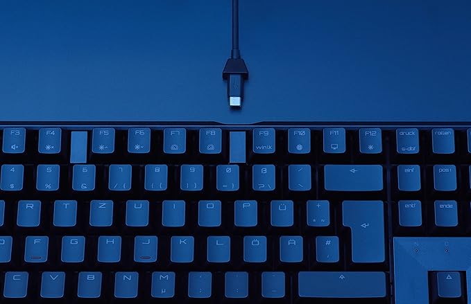 Cherry MX 3.0 S Wired Mechanical Gaming Keyboard. Aluminum Housing Built for Gamers w/MX Blue Switches. RGB Backlit Color Display Over 16m Colors. from The Makers of MX. Full Size. Pure White.