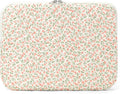 Puffy Laptop Sleeve 13-15.6 Inch Cute Quilted Laptop Protective Case Padded Floral Computer Sleeve for MacBook (B-Pink, 11 Inch)