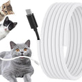 Cord Protectors from Pets No Chew, 1/4 inch 10ft Wire Protector Cord Covers for Pets, Flexible Cable Sleeve Cord Management for TV/Computer/Electric Wires/Phone Charging Cables, White
