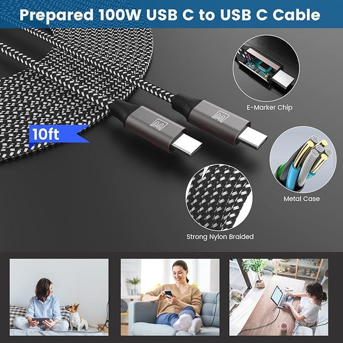 45W Super Fast Charger Type C, [2 Pack] 45 Watt USB-C Charger PD/PPS Wall Charging Block for Samsung Galaxy S25 Ultra/S25+/S25/S24/S23 Ultra/S23+/S22 Ultra/S22+/S20 Ultra, Tab S8(with 2X 10ft Cable)